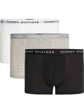 Tommy Hilfiger Mens Trunks 3 Pack White/Heather Grey/White/Black