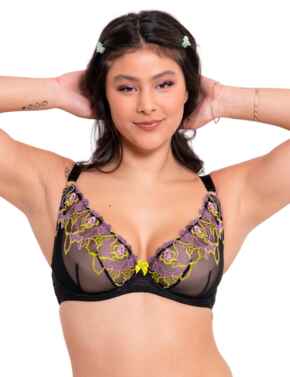 Curvy Kate Stand Out Scooped Plunge Bra Black Multi