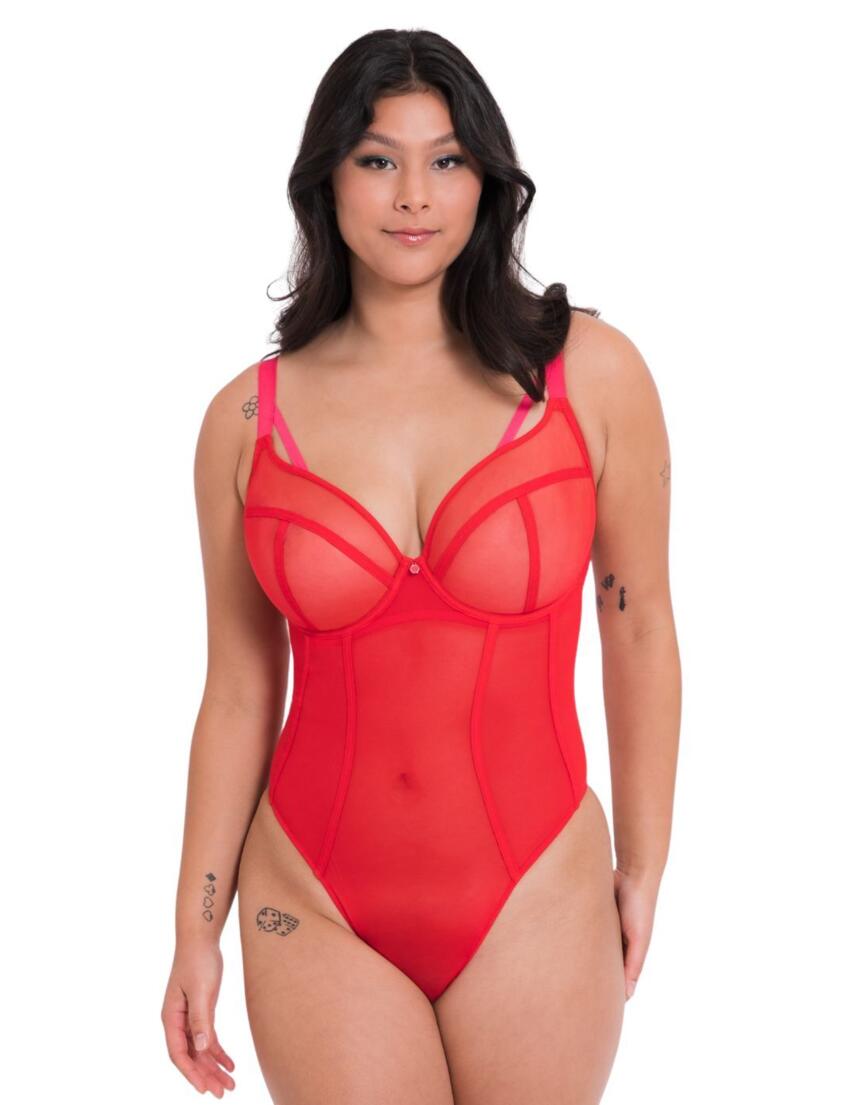 CK056704 Curvy Kate Elementary Plunge Body   - CK056704 Red/Pink