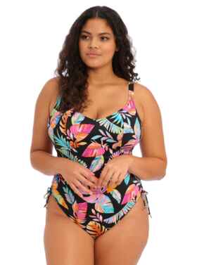 Elomi Tropical Falls Non Wired Swimsuit Black 