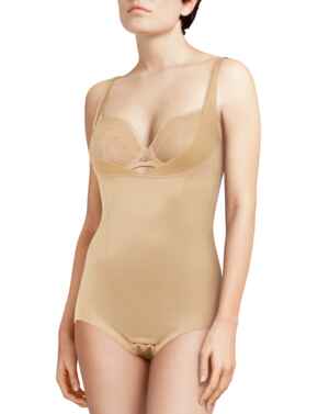 Chantelle Basic Shaping Open Bust Bodysuit Nude Sand