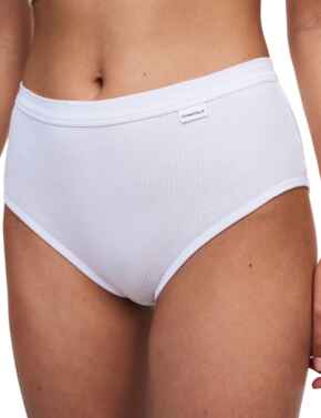 Chantelle Cotton Comfort High Waisted Brief White