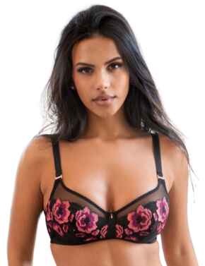 Pour Moi Soiree Embroidery Side Support Bra - Belle Lingerie