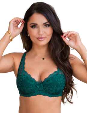 Pour Moi Flora Lightly Padded Underwired Bra Forest
