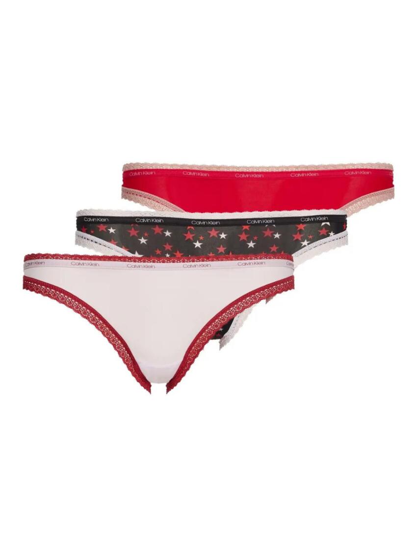 Calvin Klein Bottoms Up Refresh Brief 3 Pack Twinkle/Mauve Berry/Rustic Red