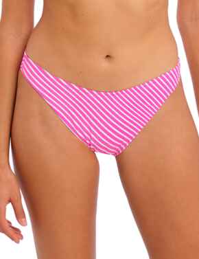 Freya Jewel Cove High Leg Bikini Brief Stripe Raspberry
