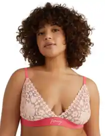 Tommy Hilfiger Lace Triangle Bra Cosmetic Peach