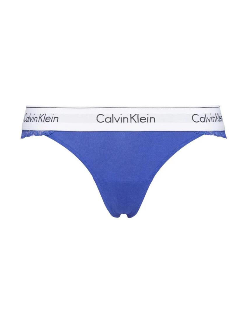 Calvin Klein Modern Cotton Lace Thong - Belle Lingerie