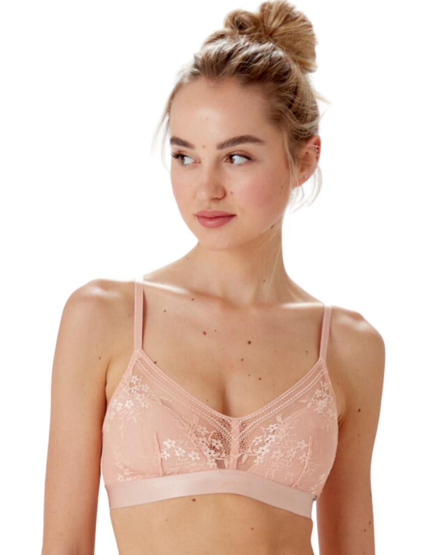 Botanical Lace Non Wired Bra Blush, Lingerie
