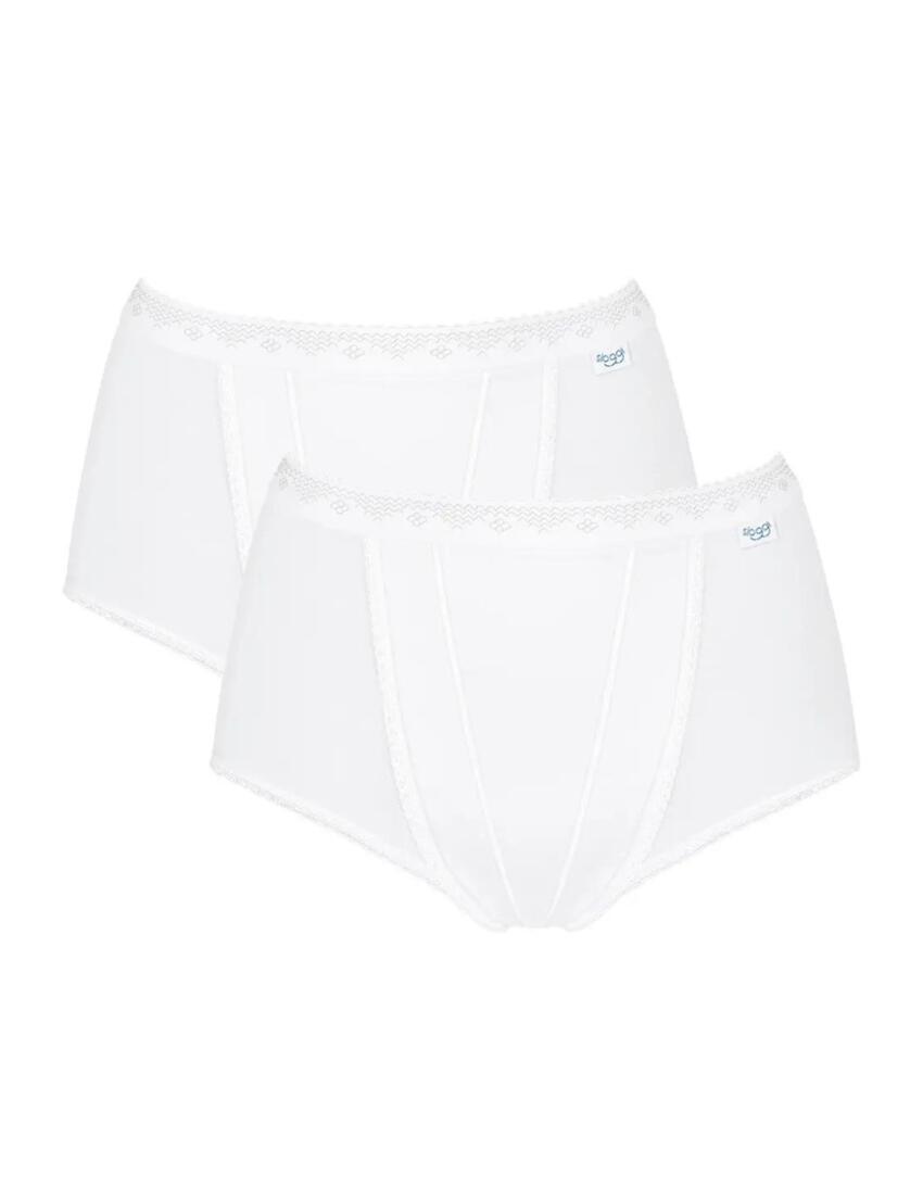 Sloggi Light Control Maxi Briefs 2 Pack White