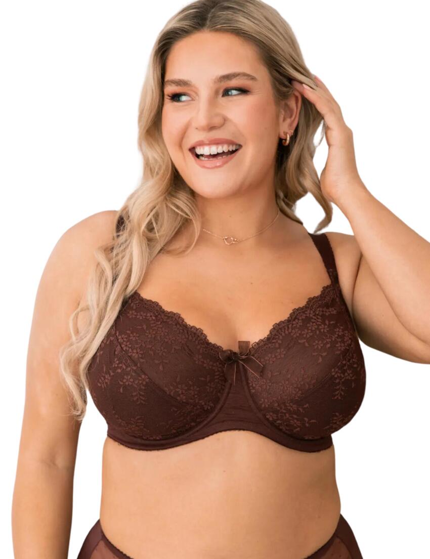 14802 Pour Moi Flora Underwired Bra  - 14802 Chocolate 