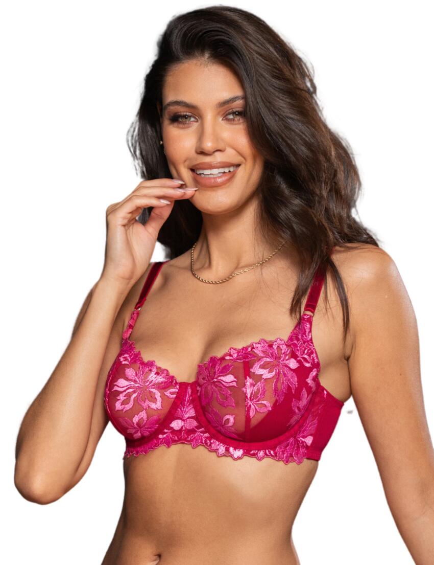Pour Moi Roxie Underwired Bra  Red/Pink