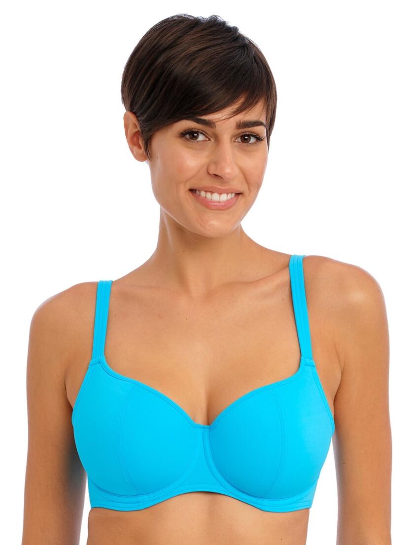 7231 Freya Jewel Cove Sweetheart Bikini Top - 7231 Plain Turquoise