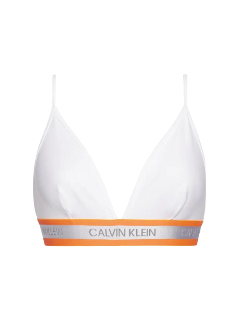 Calvin Klein Neon Cotton Triangle Bra White 