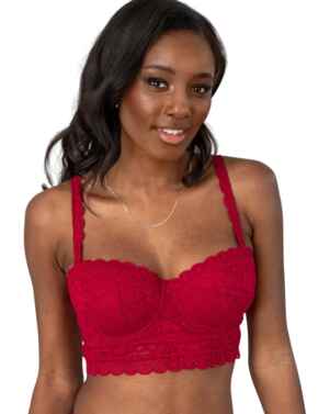 Pour Moi Rebel Padded Plunge Bra - Red