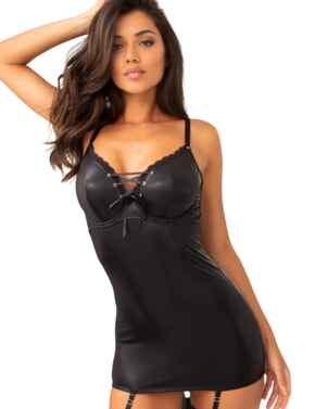 Contradictions by Pour Moi Scandalous Underwired Suspender Dress Black