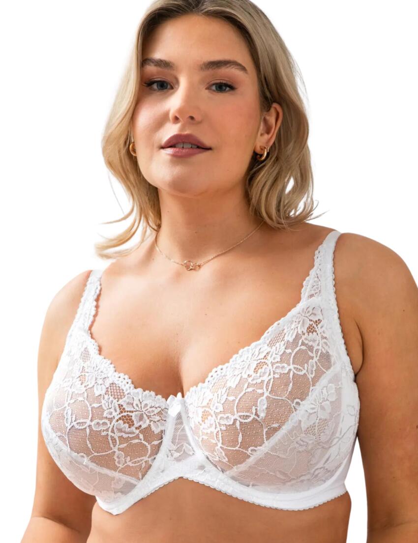 CHARNOS ROSALIND BRA Full Cup Underwired Lace Womens Lingerie 116501 $34.32  - PicClick