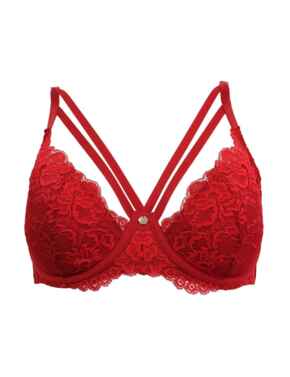 Pour Moi Statement Padded Bra Red