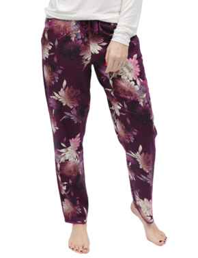 Cyberjammies Eve Pyjama Pants Magenta Floral Top