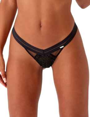 Gossard Contradiction Thong Black/Silver