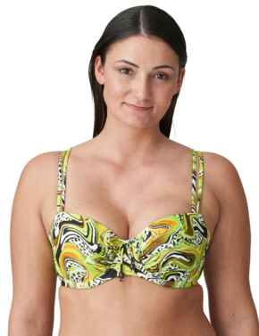 Prima Donna Jaguarau Padded Balcony Bikini Top Lime Swirl