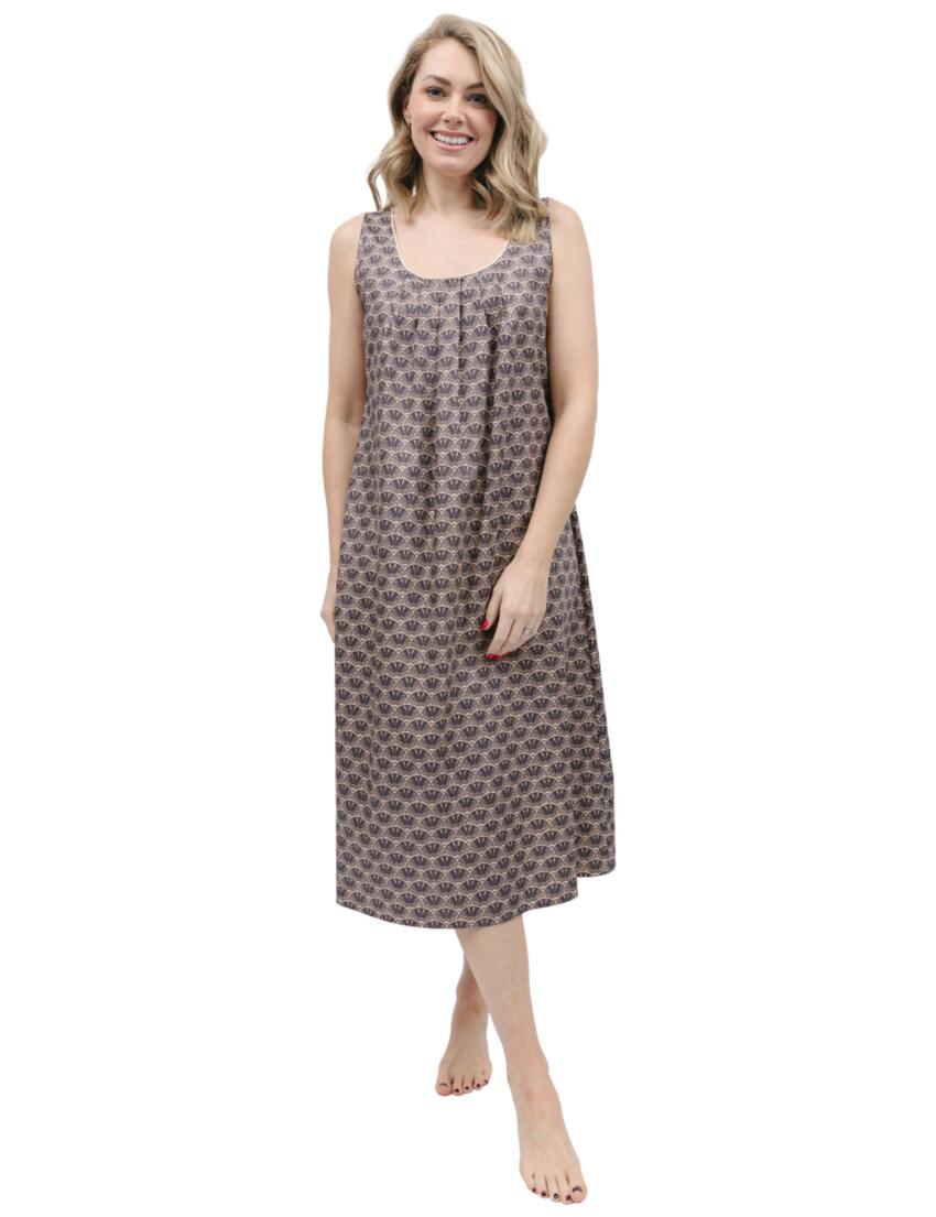 Cyberjammies Lana Nightdress Brown Geo Print