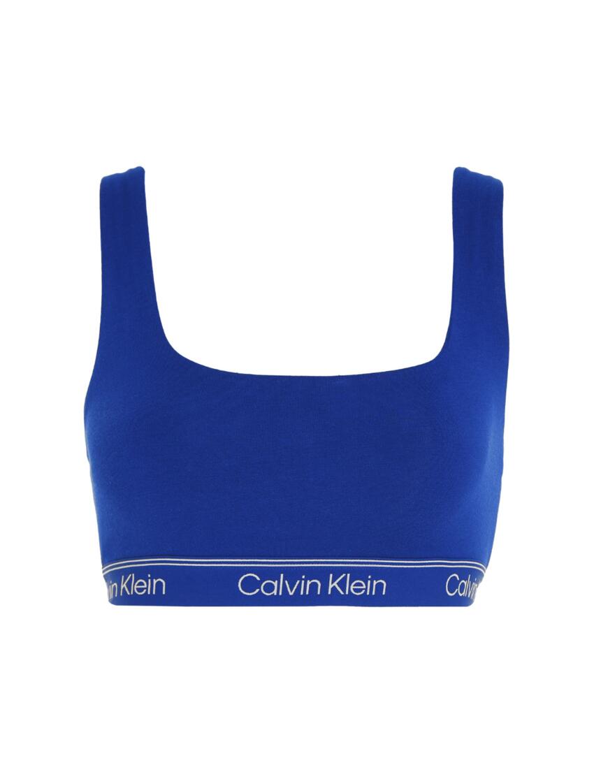 Calvin Klein Athletic Cotton Unlined Bralette Blue Depths 