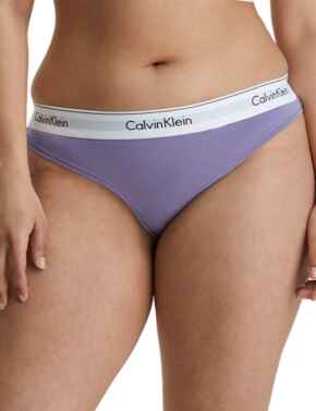 Calvin Klein Modern Cotton Thong Splash Of Grape