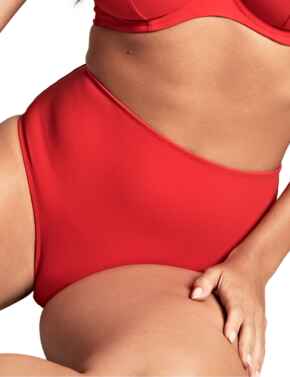 Panache Rossa High Waisted Bikini Brief  Rossa Red