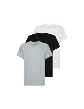 Calvin Klein Mens Cotton Classics Crew Neck T-Shirt 3 Pack Black/White/Grey Heather