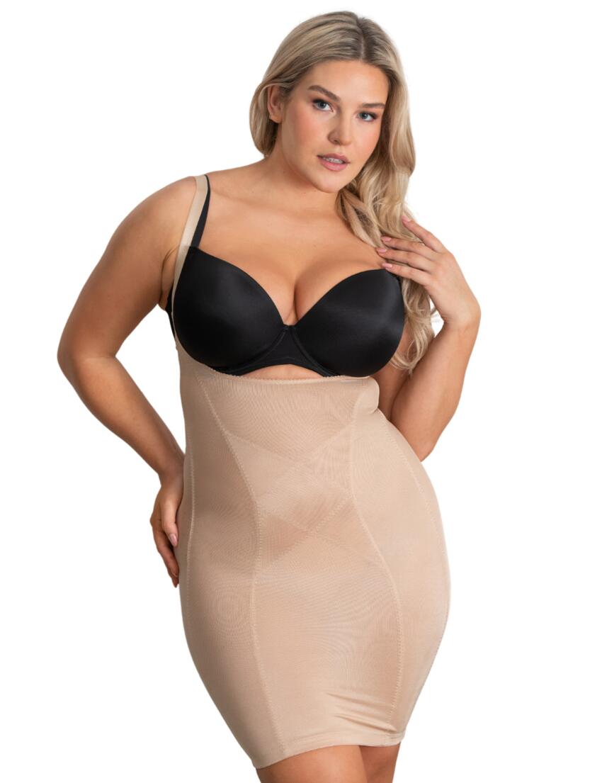 Pour Moi Hourglass Firm Control Wear Your Own Bra Slip Caramel 