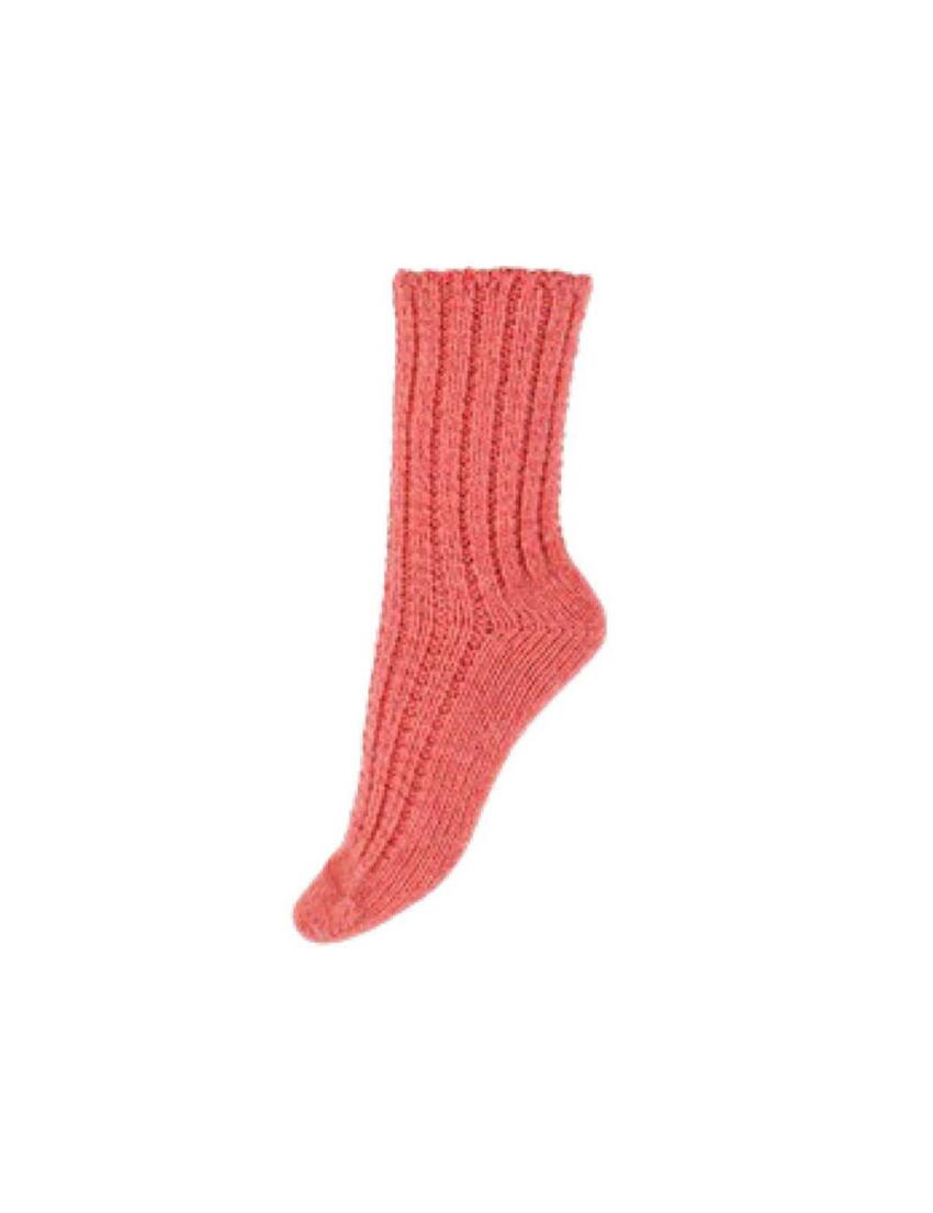 Pretty Polly Lounge Socks Chunky Knit Lounge Socks Coral 