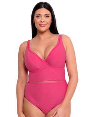 Curvy Kate First Class Plunge Swimsuit Pink