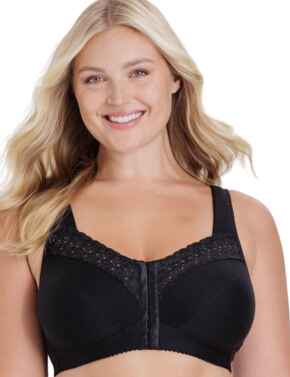 Miss Mary of Sweden Broderie Anglaise Front Closure Bra Black