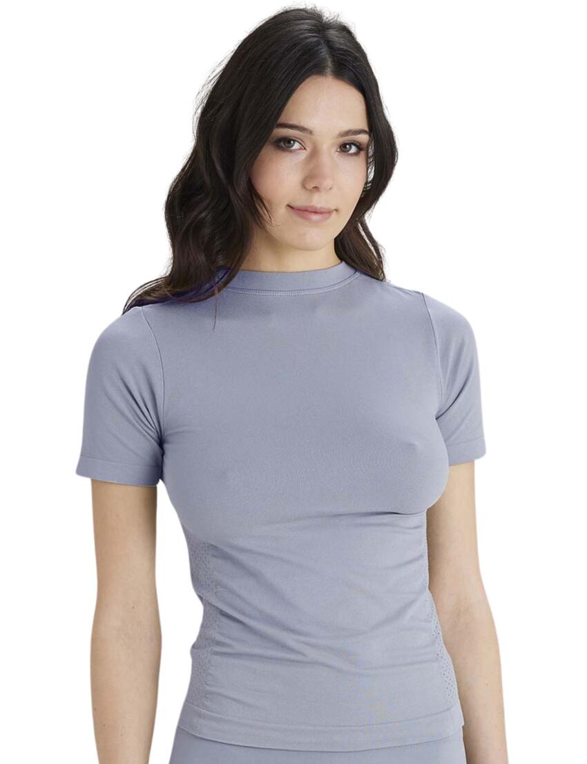 Pretty Polly Eco Active Wear Short Sleeved T-Shirt Blueberry