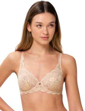 Triumph Amourette 300 Padded Bra 10166798 Underwired Lace Bras Provence Blue