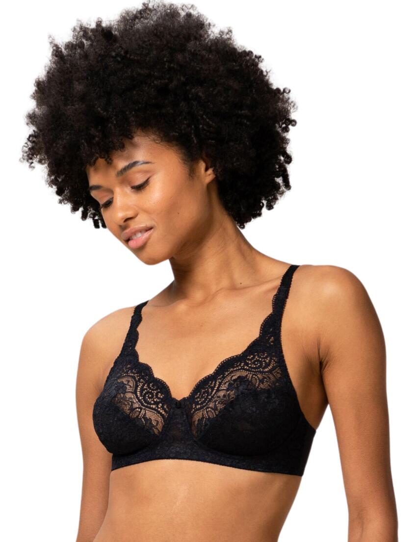 Triumph Elegant Cotton N Non-Wired Full Cup Bra Black (0004) 36C CS :  Clothing, Shoes & Jewelry 