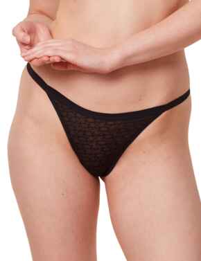 Triumph Signature Sheer Thong Black
