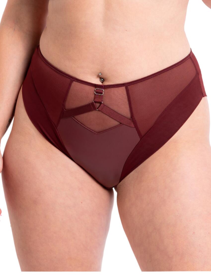 Curvy Kate Enclose High Waist Brief Oxblood