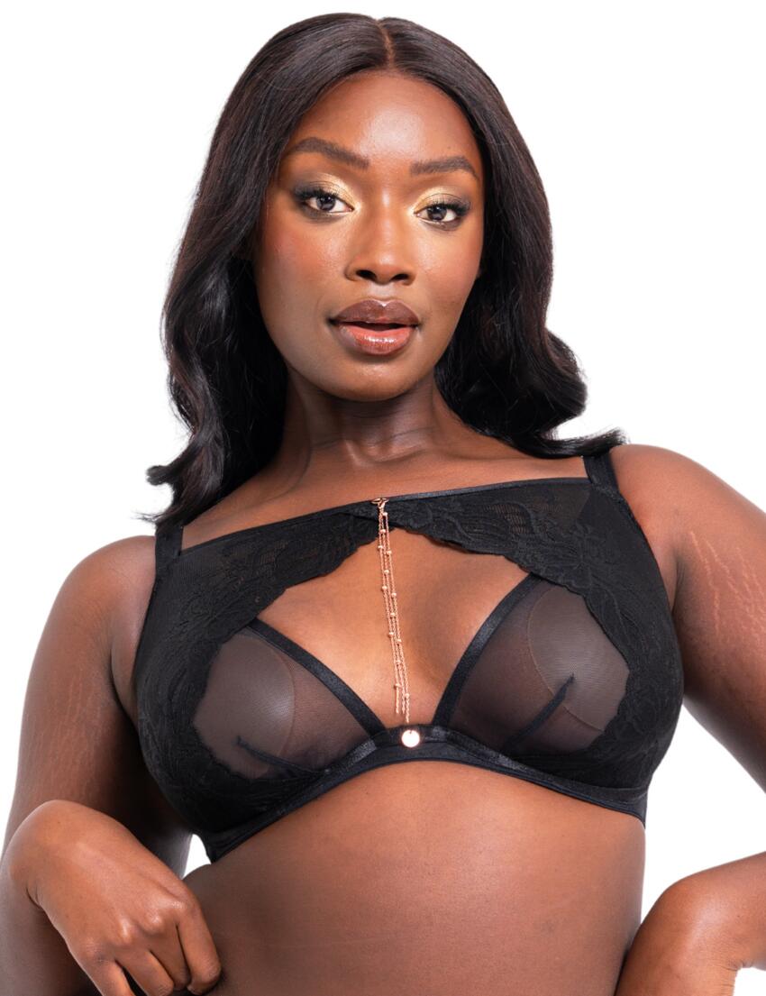 Scantilly by Curvy Kate Unveiled Deep Plunge Bra Black