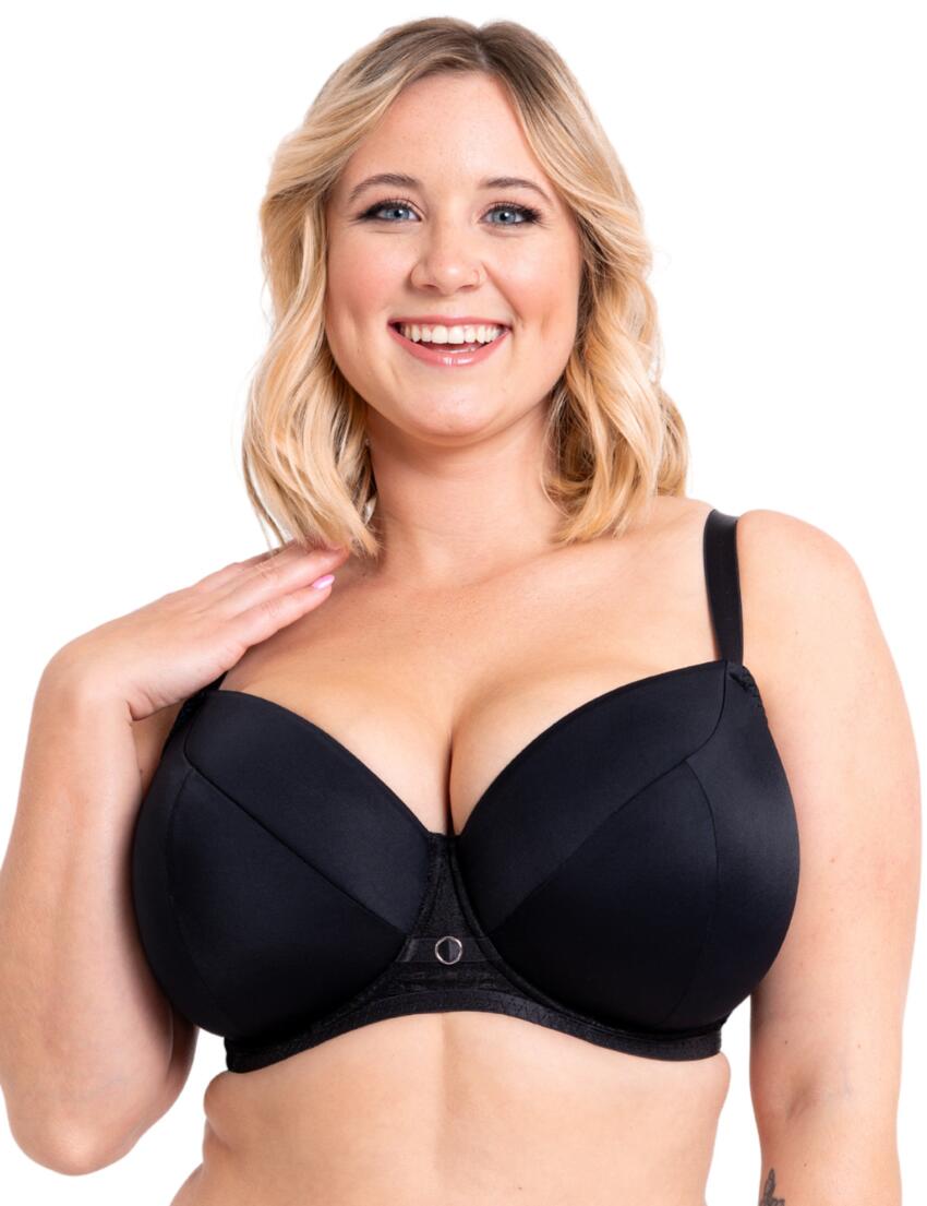 Curvy Kate Lace Daze Padded T-Shirt Balcony Bra Black