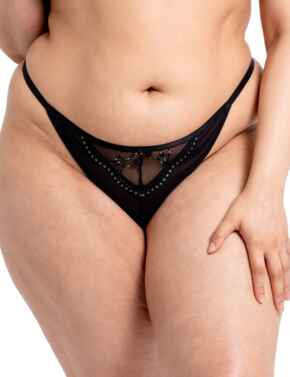  Curvy Kate Stardust Thong Black Sparkle