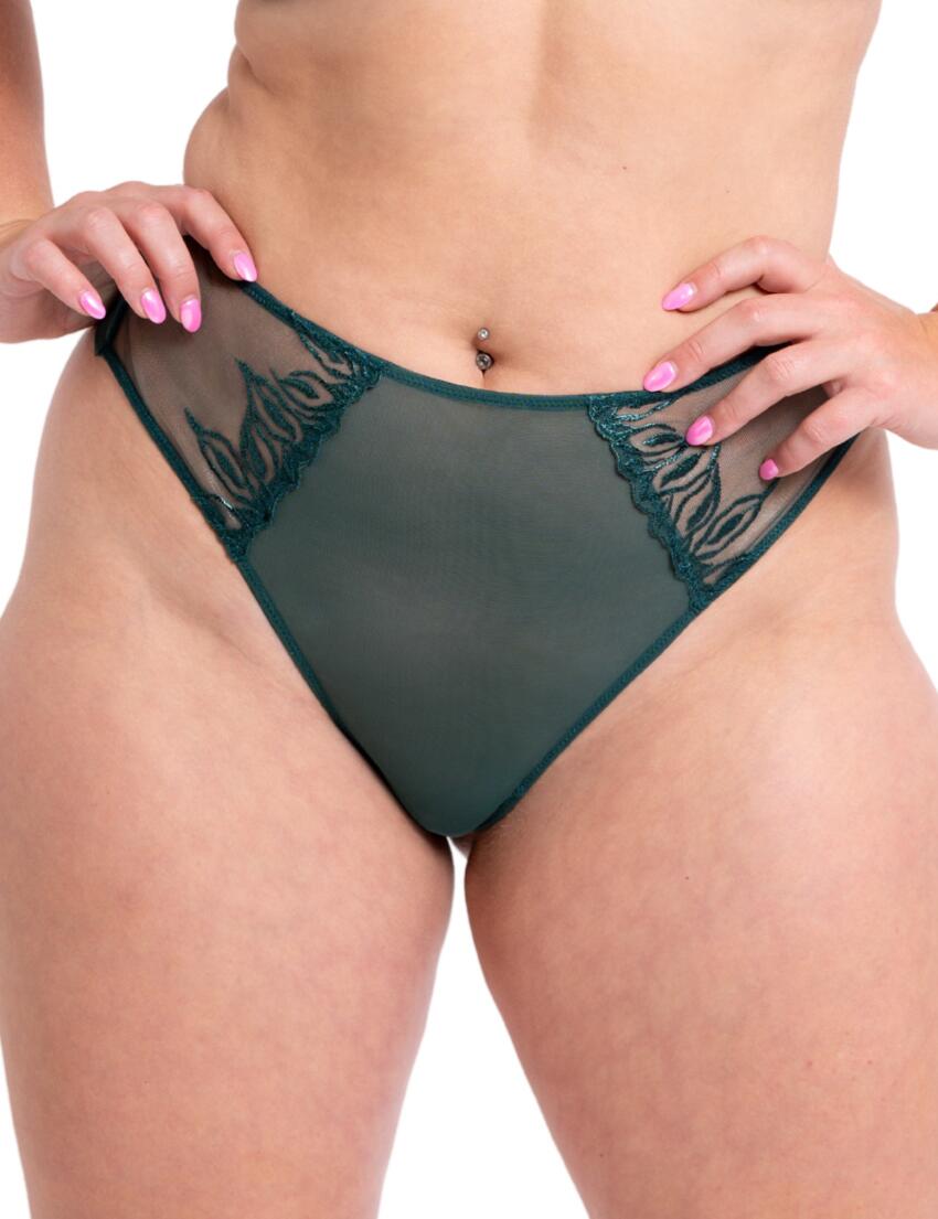 Curvy Kate Flare Deep Thong Emerald Sparkle