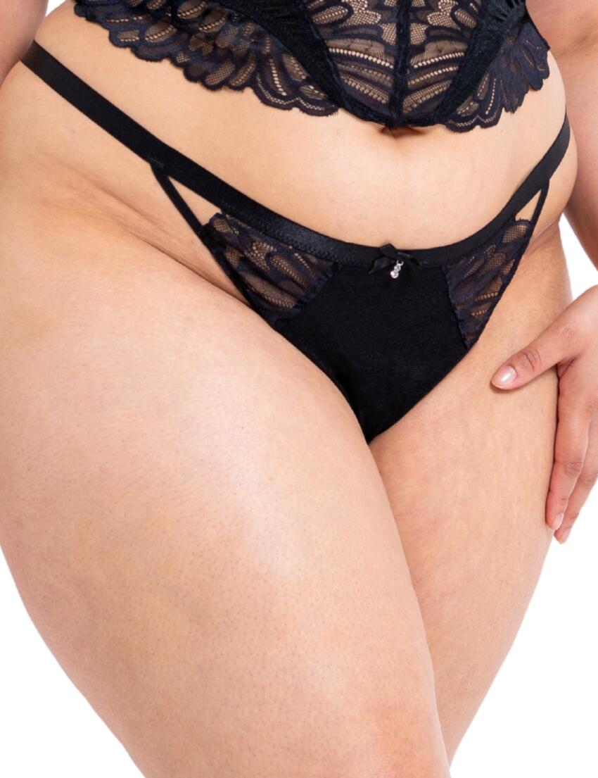 Curvy Kate Boost Bombshell Thong Black Sparkle