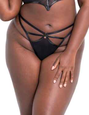 Scantilly by Curvy Kate Hex Thong Black