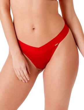 Gossard Glossies Tanga Thong Salsa Red