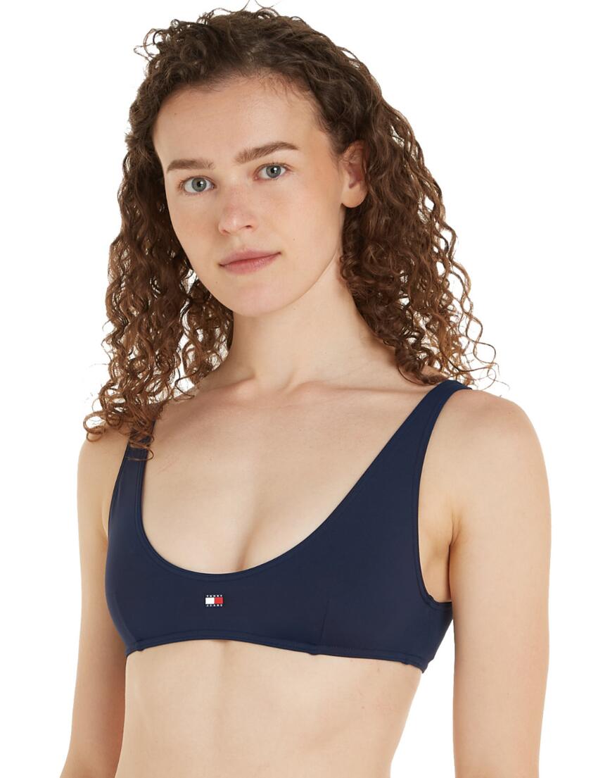 Tommy Hilfiger TJ Heritage Scoop Bralette Bikini Top Dark Night Navy