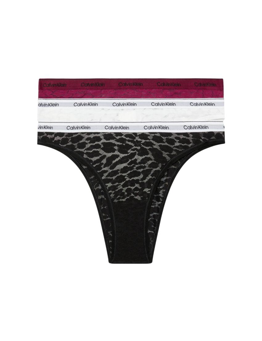 Calvin Klein Brazilian Brief 3 Pack Purple Potion/ White/ Black