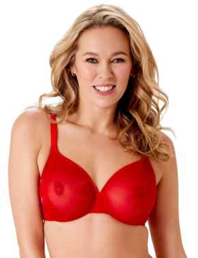 Gossard Glossies Sheer Bra Salsa Red