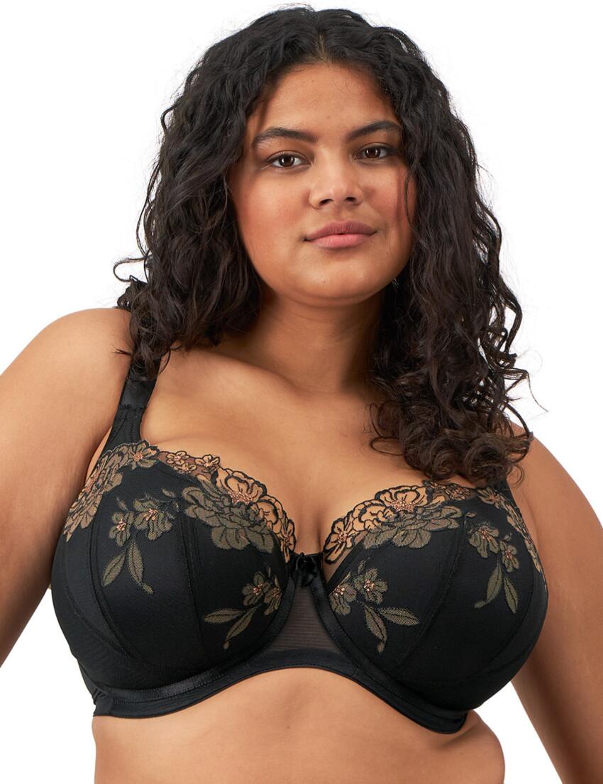 Elomi Teagan Padded Half Cup Bra Black/Almond